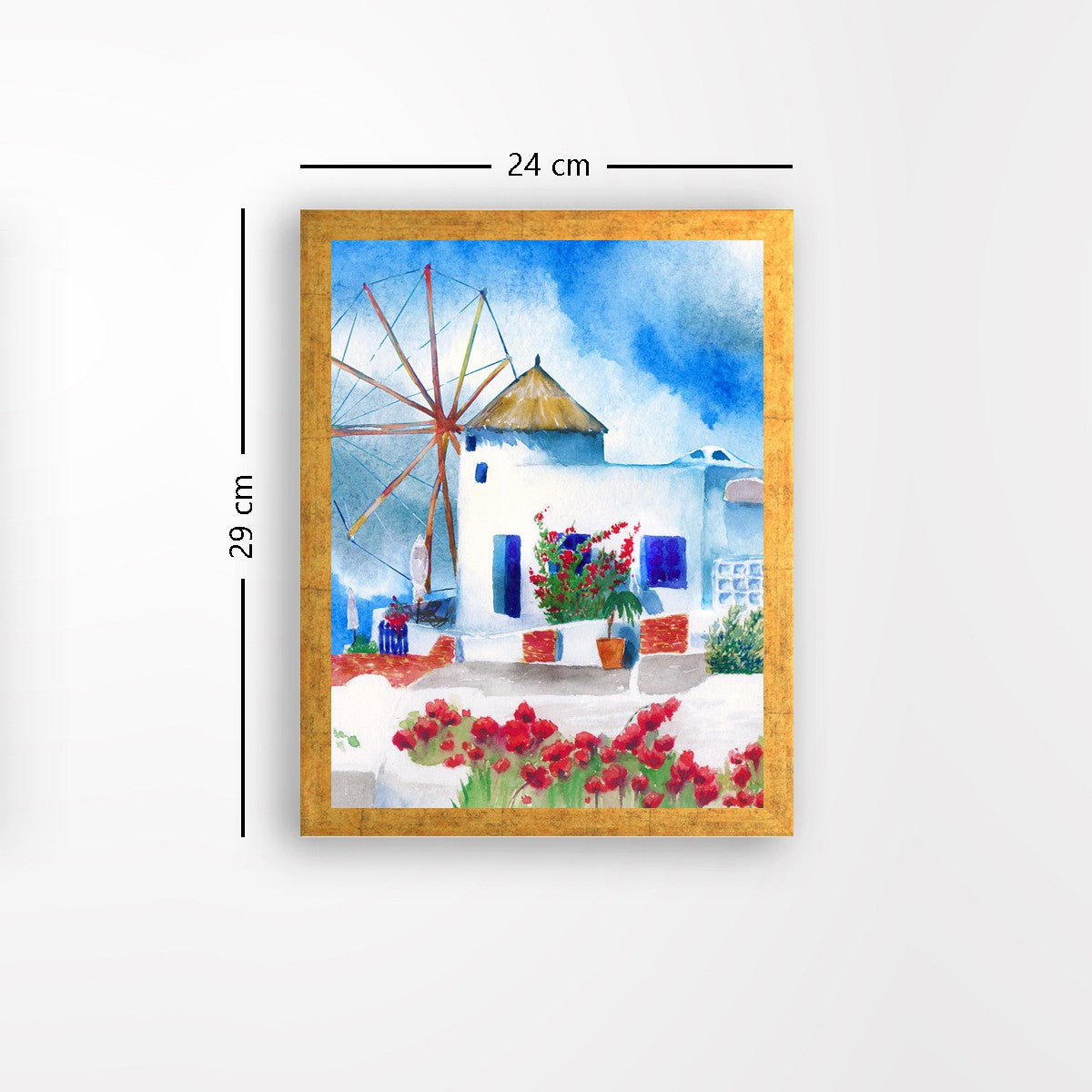 Quadro Decorativo MDF Emoldurado - Arte Multicolor 24x29cm com Moldura de Madeira 2cm