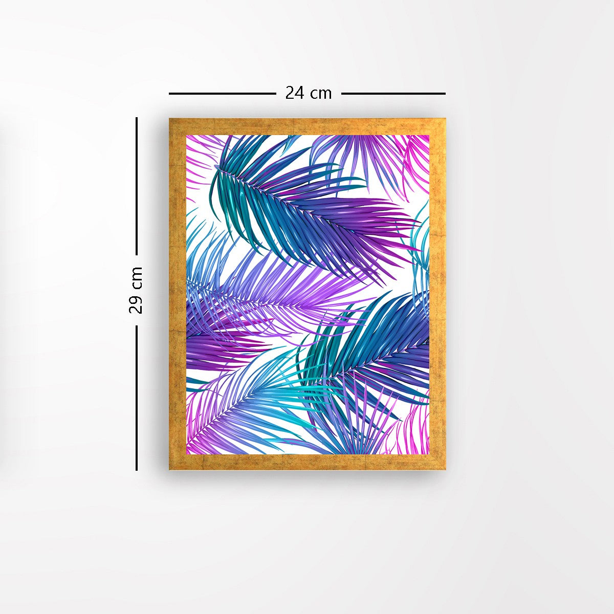 Quadro Decorativo MDF Emoldurado - Arte Multicolor 24x29cm com Moldura de Madeira 2cm