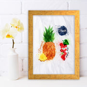 Quadro Decorativo MDF Emoldurado - Arte Multicolor 24x29cm com Moldura de Madeira 2cm