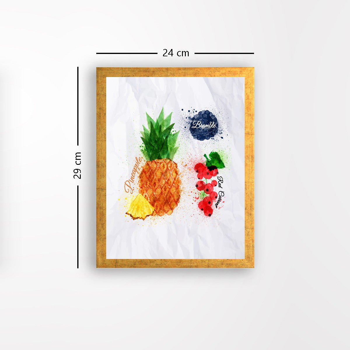 Quadro Decorativo MDF Emoldurado - Arte Multicolor 24x29cm com Moldura de Madeira 2cm