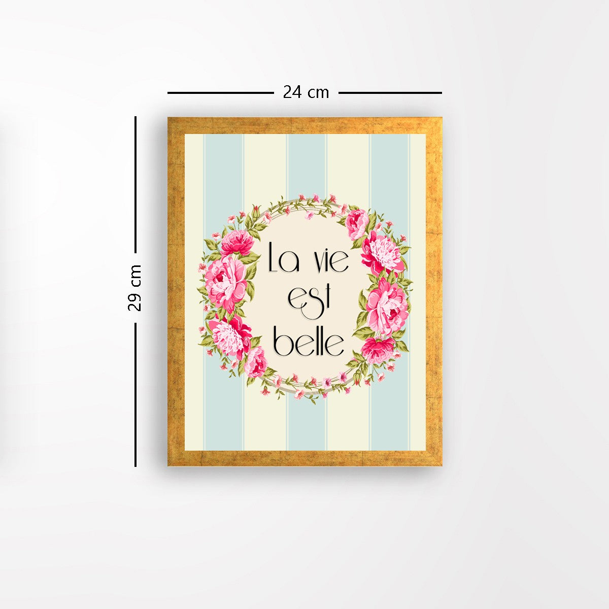 Quadro Decorativo MDF Emoldurado - Arte Multicolor 24x29cm com Moldura de Madeira 2cm