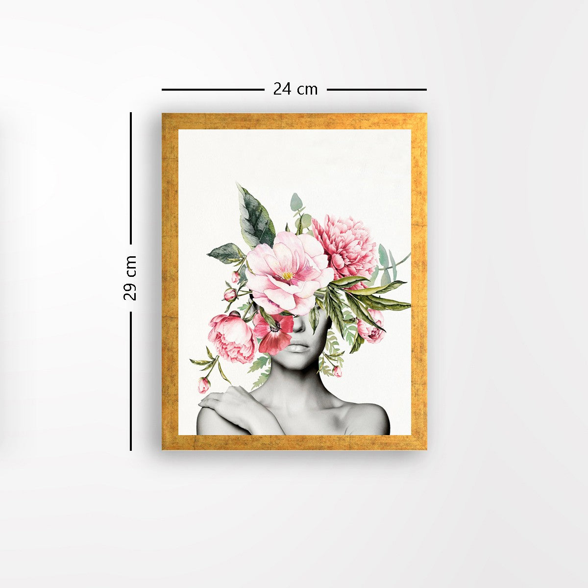 Quadro Decorativo MDF Emoldurado - Arte Multicolor 24x29cm com Moldura de Madeira 2cm