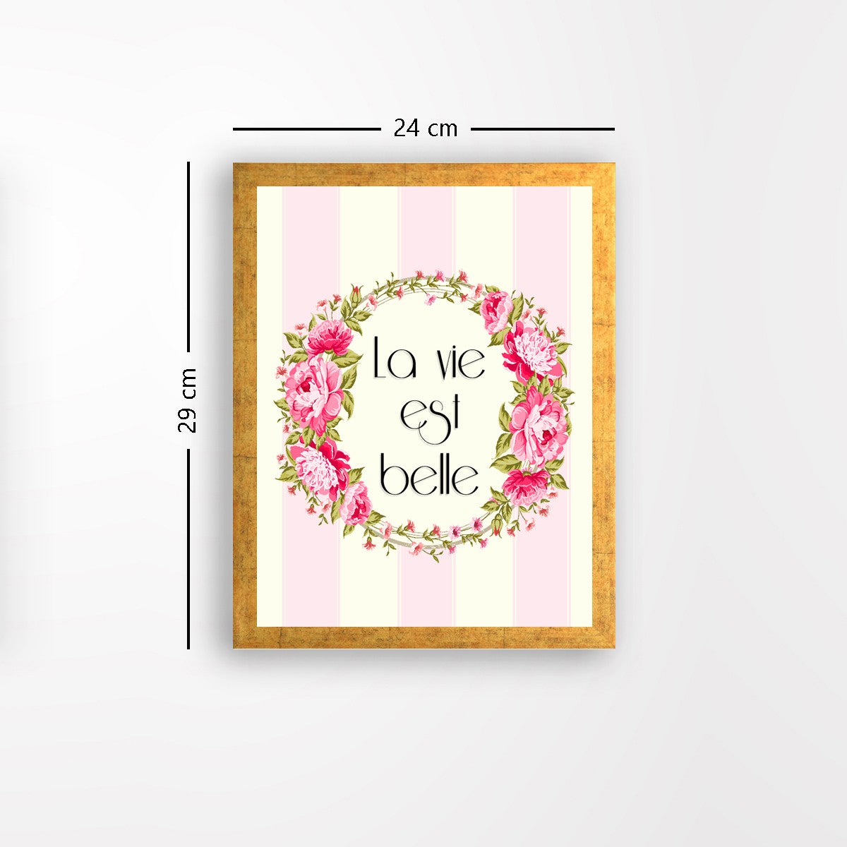 Quadro Decorativo MDF Emoldurado - Arte Multicolor 24x29cm com Moldura de Madeira 2cm