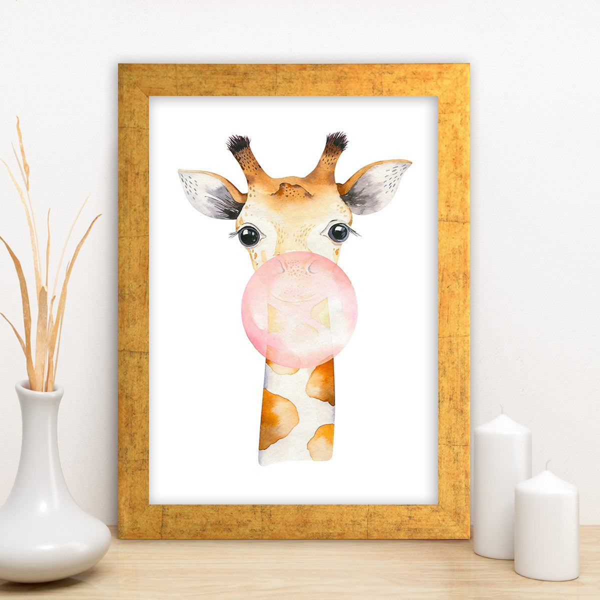 Quadro Decorativo MDF Emoldurado - Arte Multicolor 24x29cm com Moldura de Madeira 2cm