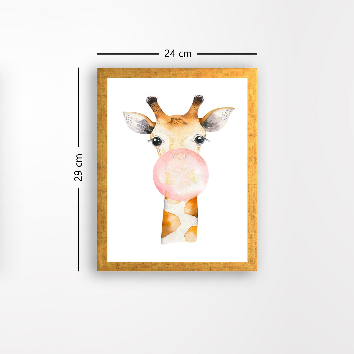 Quadro Decorativo MDF Emoldurado - Arte Multicolor 24x29cm com Moldura de Madeira 2cm