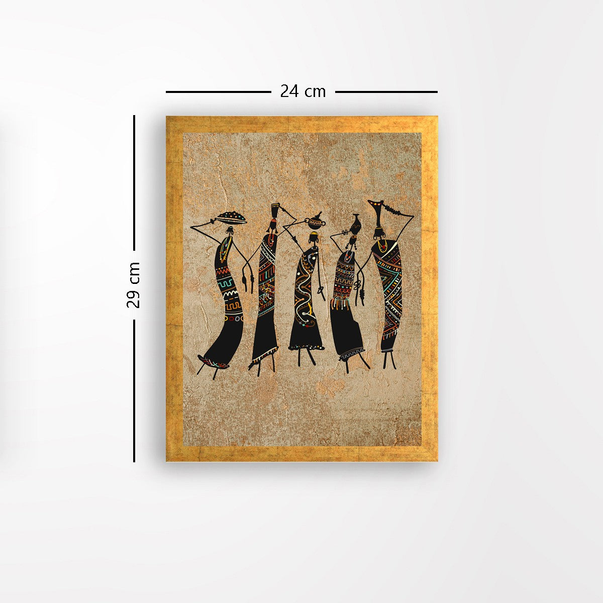 Quadro Decorativo MDF Emoldurado - Arte Multicolor 24x29cm com Moldura de Madeira 2cm