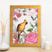 Quadro Decorativo MDF Emoldurado - Arte Multicolor 24x29cm com Moldura de Madeira 2cm