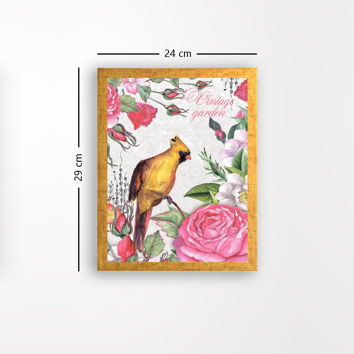 Quadro Decorativo MDF Emoldurado - Arte Multicolor 24x29cm com Moldura de Madeira 2cm