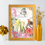 Quadro Decorativo MDF Emoldurado - Arte Multicolor 24x29cm com Moldura de Madeira 2cm