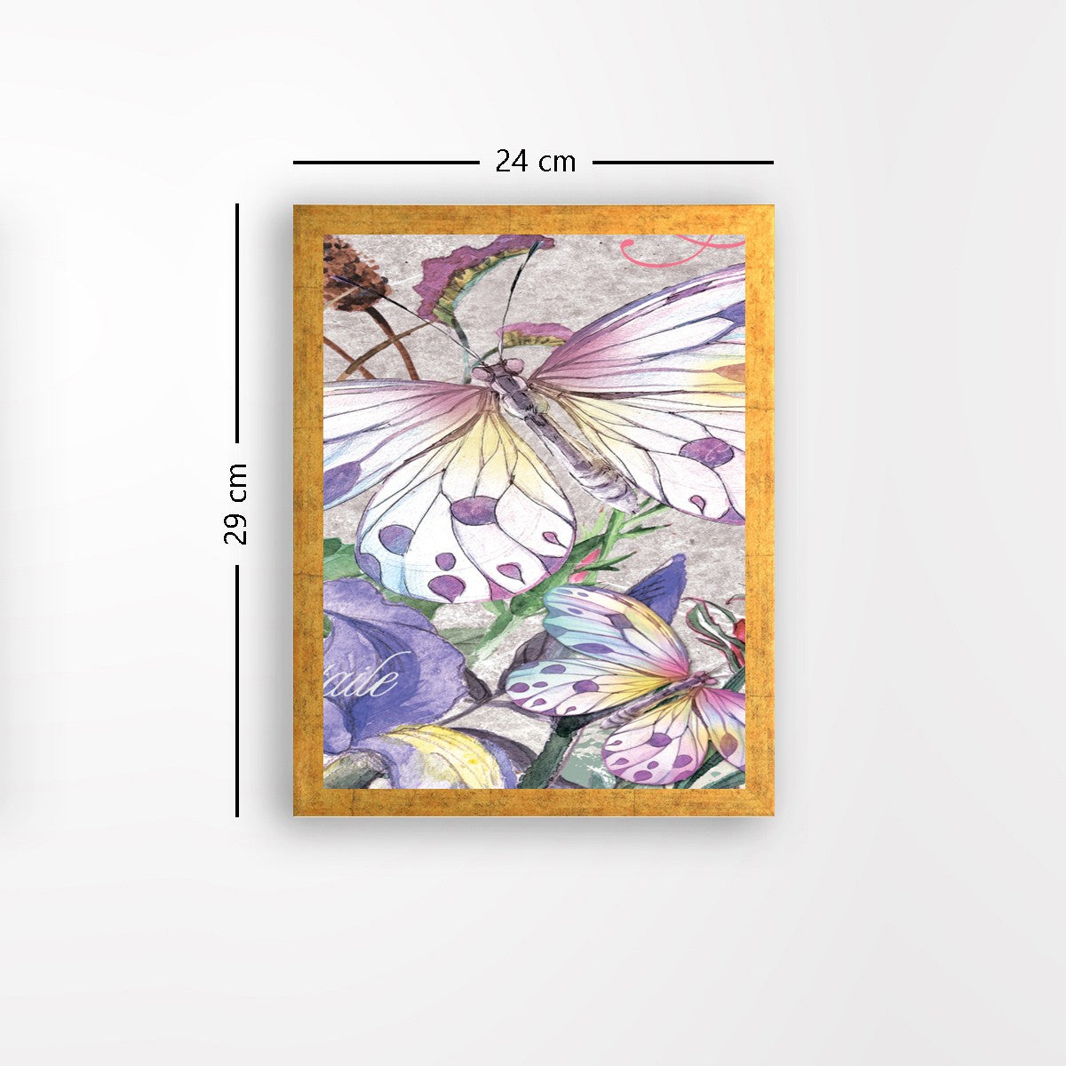 Quadro Decorativo MDF Emoldurado - Arte Multicolor 24x29cm com Moldura de Madeira 2cm