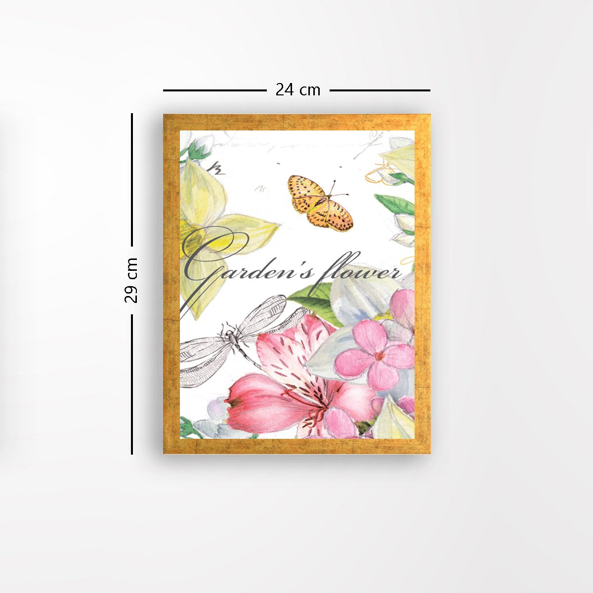 Quadro Decorativo MDF Emoldurado - Arte Multicolor 24x29cm com Moldura de Madeira 2cm