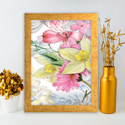 Quadro Decorativo MDF Emoldurado - Arte Multicolor 24x29cm com Moldura de Madeira 2cm