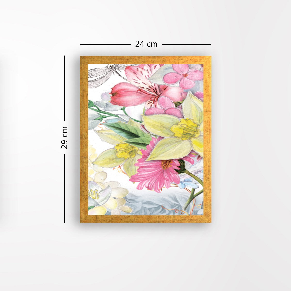 Quadro Decorativo MDF Emoldurado - Arte Multicolor 24x29cm com Moldura de Madeira 2cm