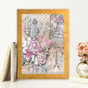 Quadro Decorativo MDF Emoldurado - Arte Multicolor 24x29cm com Moldura de Madeira 2cm