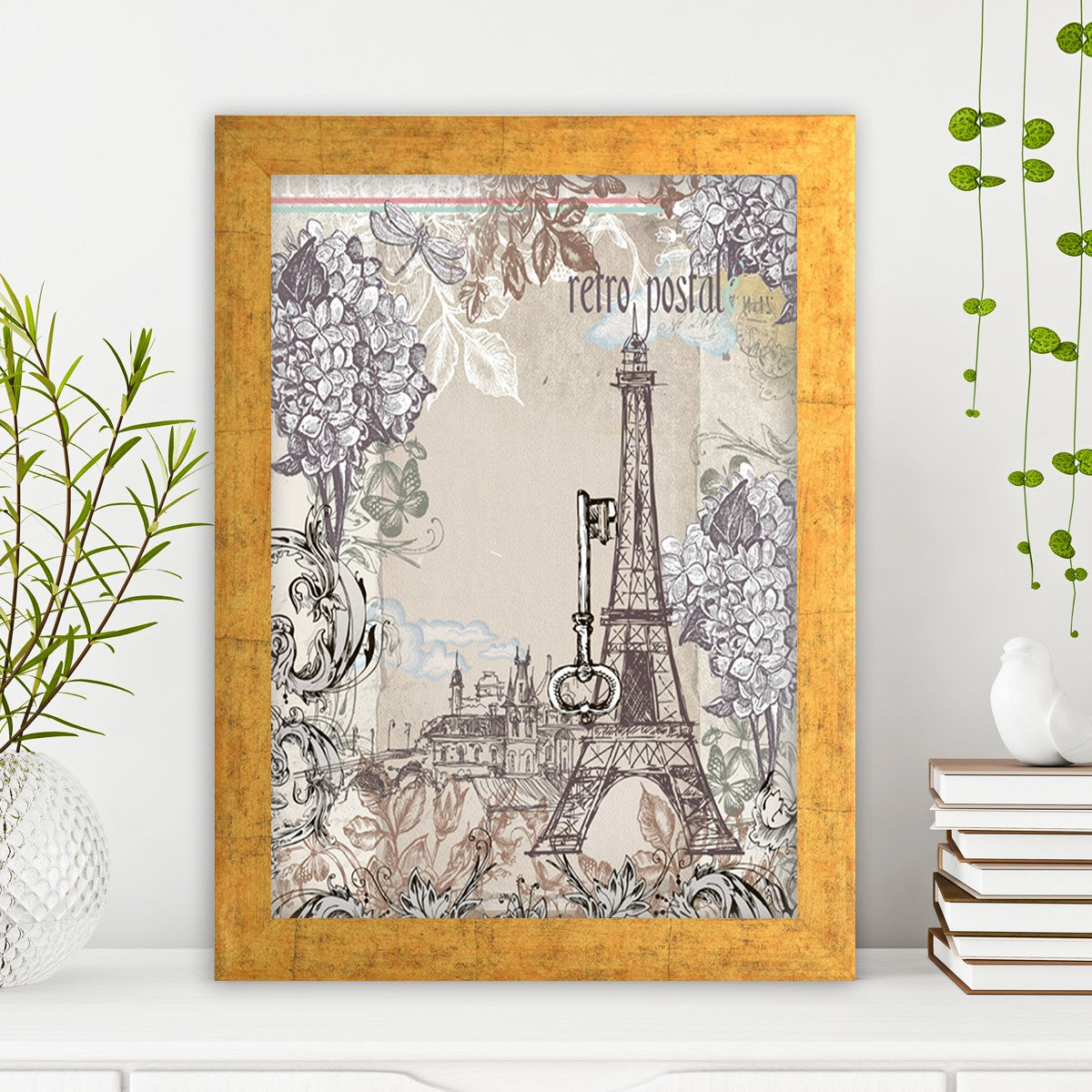 Quadro Decorativo MDF Emoldurado - Arte Multicolor 24x29cm com Moldura de Madeira 2cm