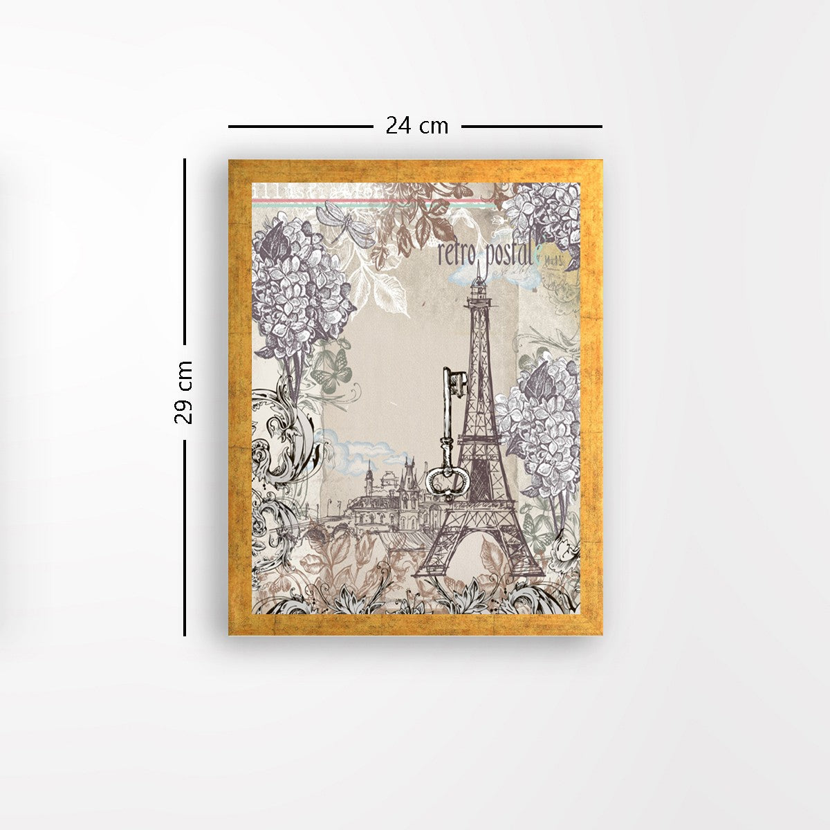 Quadro Decorativo MDF Emoldurado - Arte Multicolor 24x29cm com Moldura de Madeira 2cm