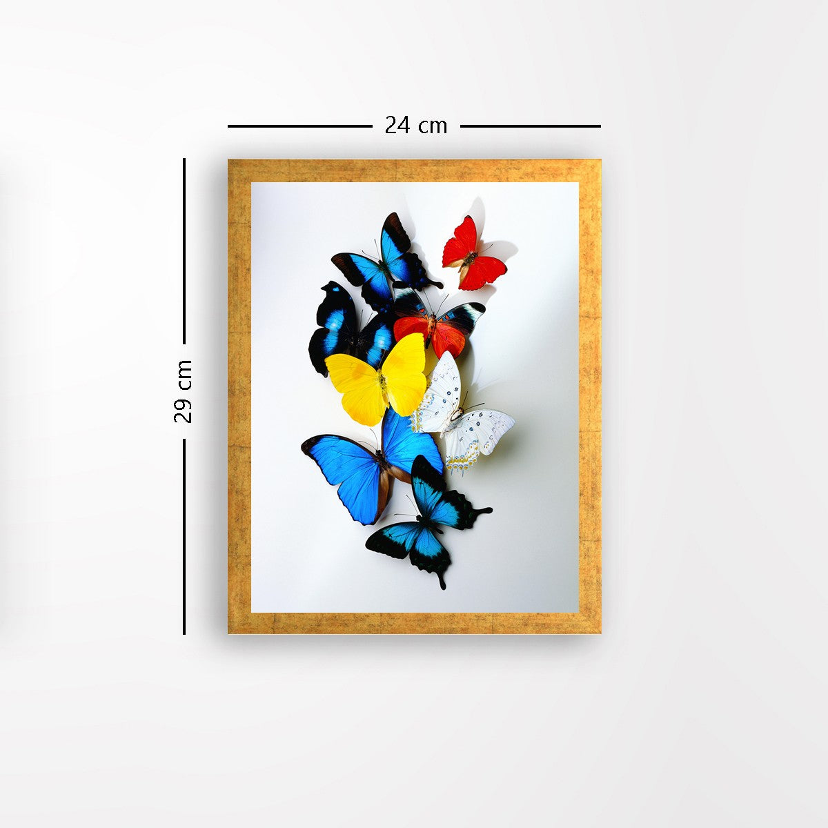 Quadro Decorativo MDF Emoldurado - Arte Multicolor 24x29cm com Moldura de Madeira 2cm