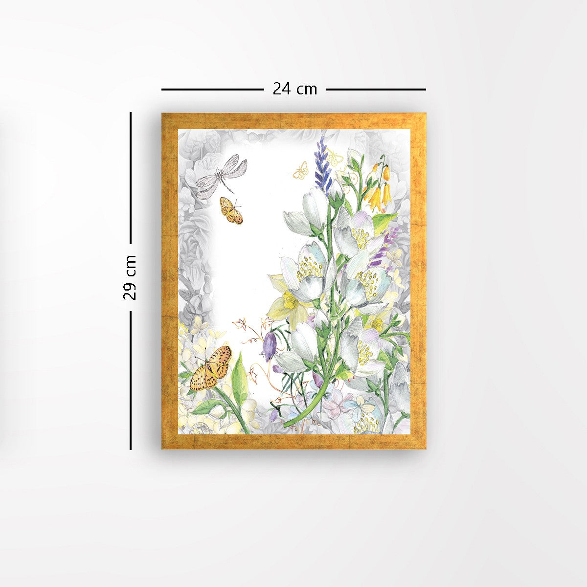 Quadro Decorativo MDF Emoldurado - Arte Multicolor 24x29cm com Moldura de Madeira 2cm