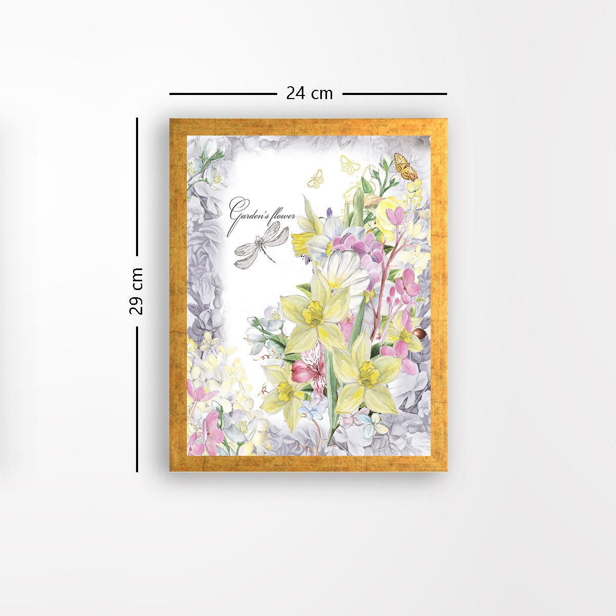 Quadro Decorativo MDF Emoldurado - Arte Multicolor 24x29cm com Moldura de Madeira 2cm