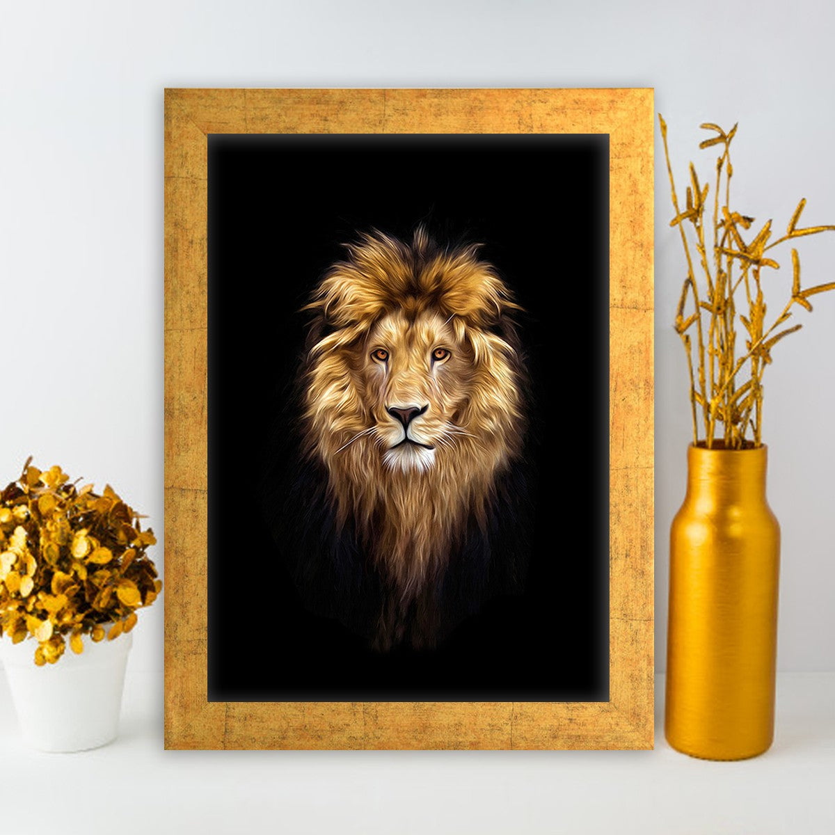 Pintura elegante emoldurada em MDF, 24 x 29 cm | Arte 100% MDF com moldura 100% madeira (2 cm de espessura) | Perfeito para decoração de casa e ideias para presentes