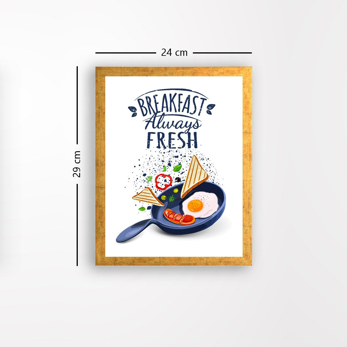 Quadro Decorativo MDF Emoldurado - Arte Multicolor 24x29cm com Moldura de Madeira 2cm