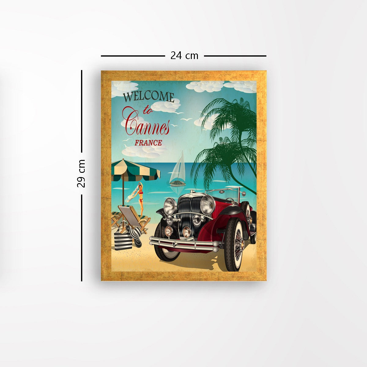 Quadro Decorativo MDF Emoldurado - Arte Multicolor 24x29cm com Moldura de Madeira 2cm