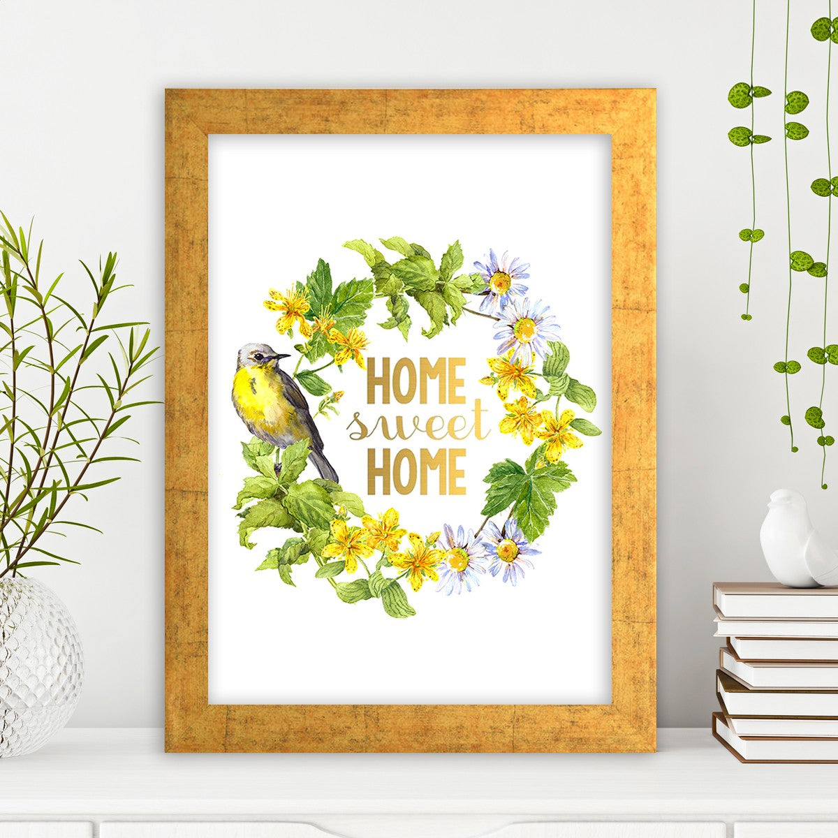 Quadro Decorativo MDF Emoldurado - Arte Multicolor 24x29cm com Moldura de Madeira 2cm