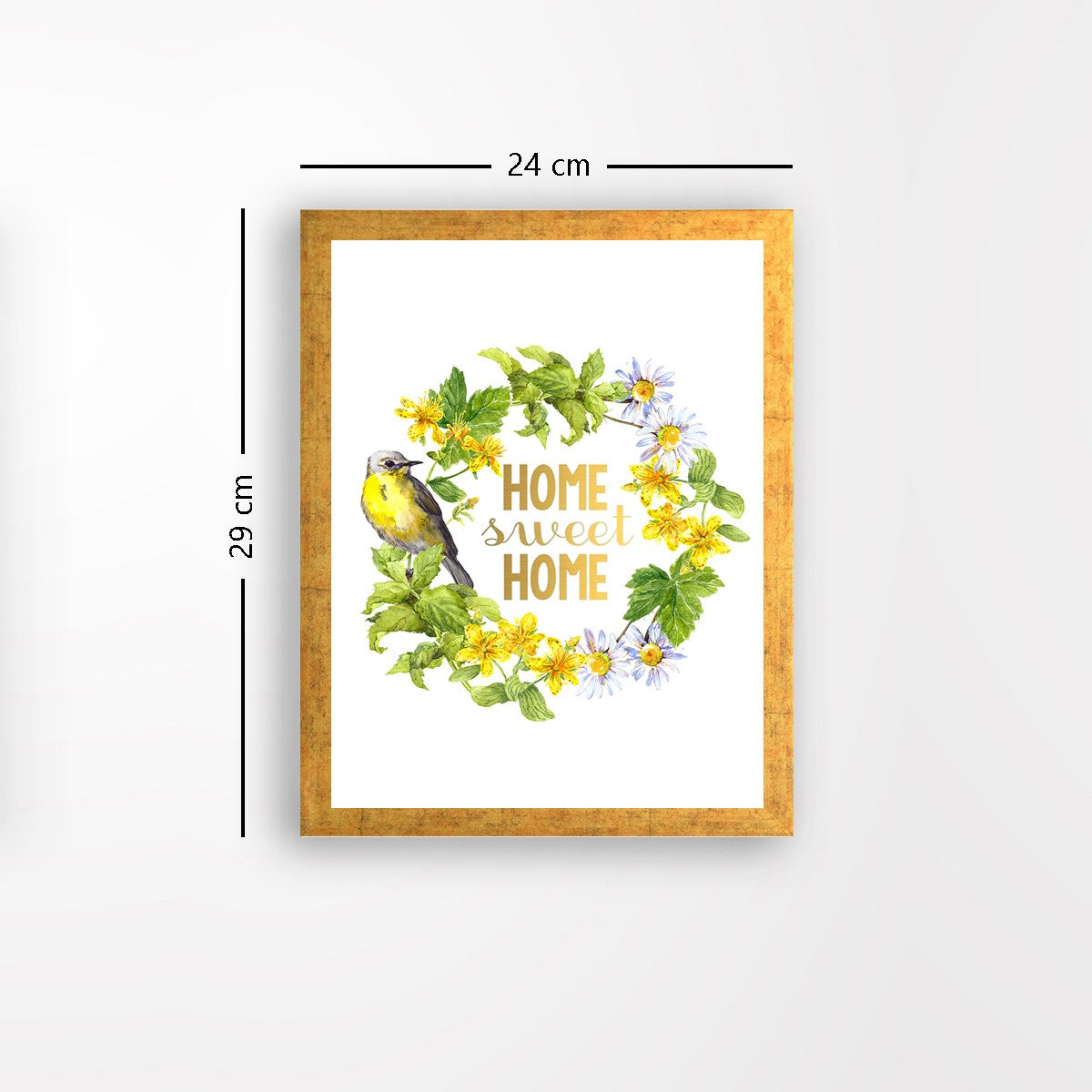 Quadro Decorativo MDF Emoldurado - Arte Multicolor 24x29cm com Moldura de Madeira 2cm