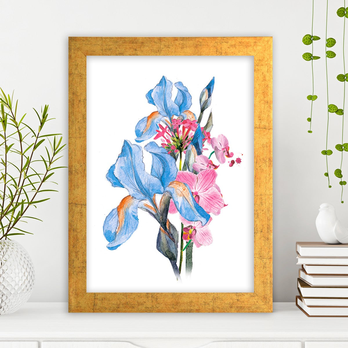 Quadro Decorativo MDF Emoldurado - Arte Multicolor 24x29cm com Moldura de Madeira 2cm