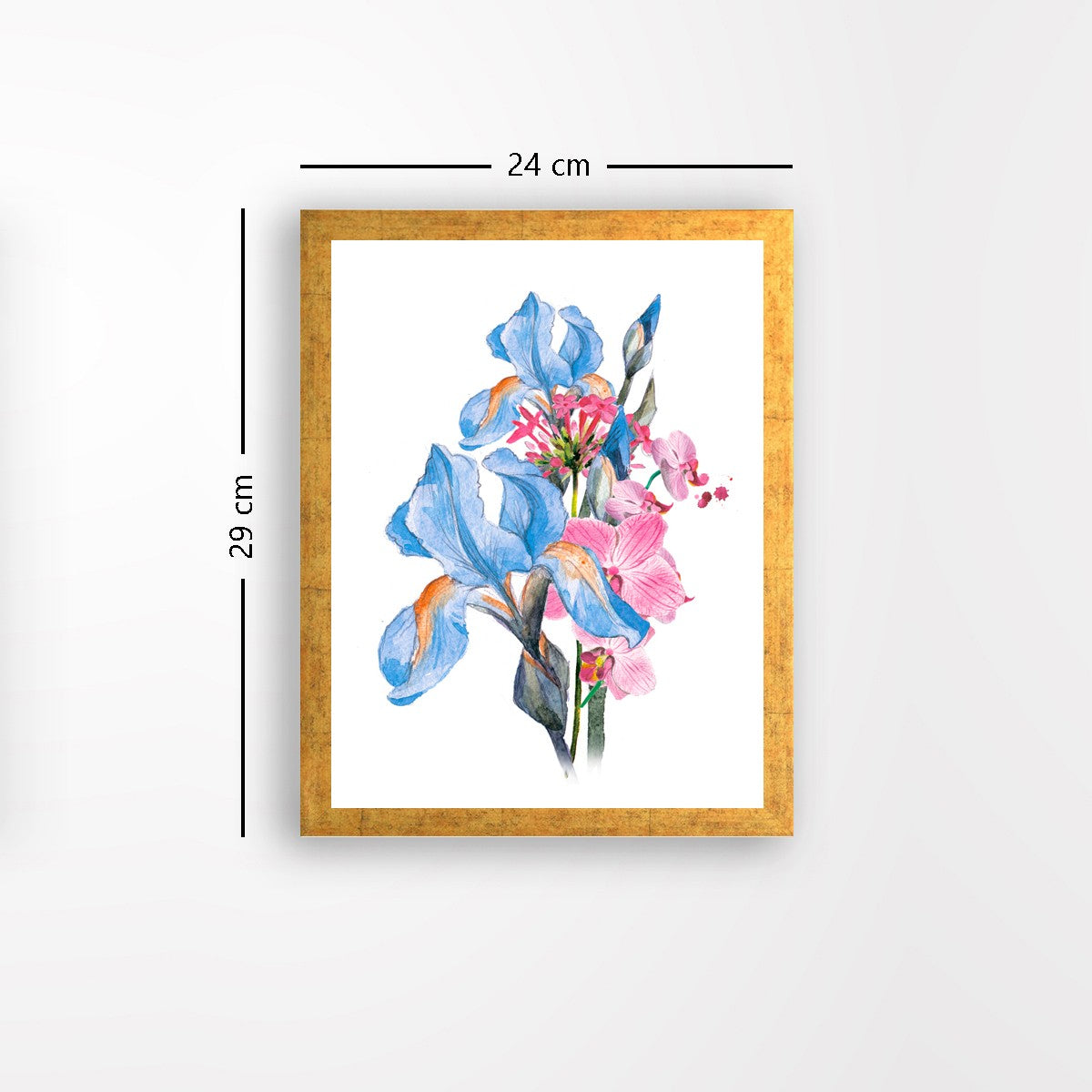 Quadro Decorativo MDF Emoldurado - Arte Multicolor 24x29cm com Moldura de Madeira 2cm