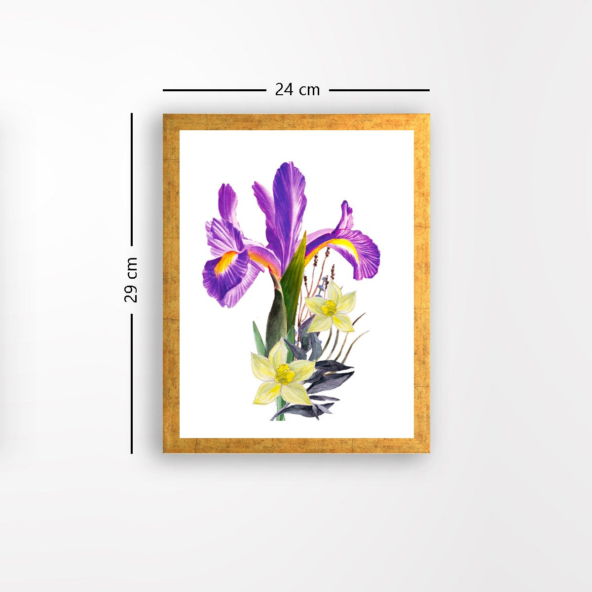 Quadro Decorativo MDF Emoldurado - Arte Multicolor 24x29cm com Moldura de Madeira 2cm