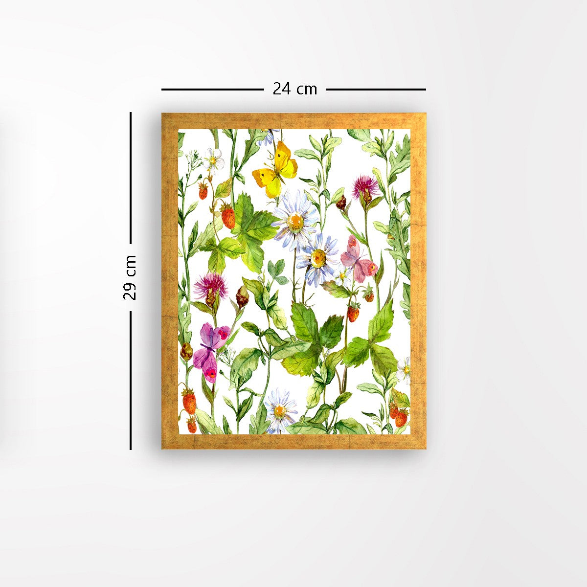 Quadro Decorativo MDF Emoldurado - Arte Multicolor 24x29cm com Moldura de Madeira 2cm