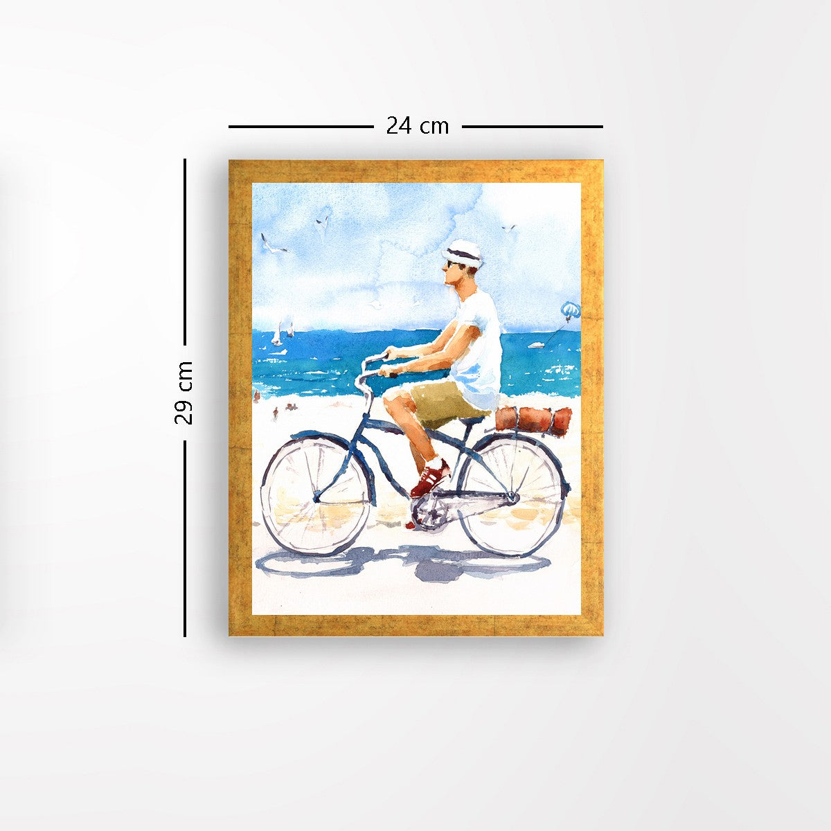 Quadro Decorativo MDF Emoldurado - Arte Multicolor 24x29cm com Moldura de Madeira 2cm