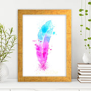 Quadro Decorativo MDF Emoldurado - Arte Multicolor 24x29cm com Moldura de Madeira 2cm