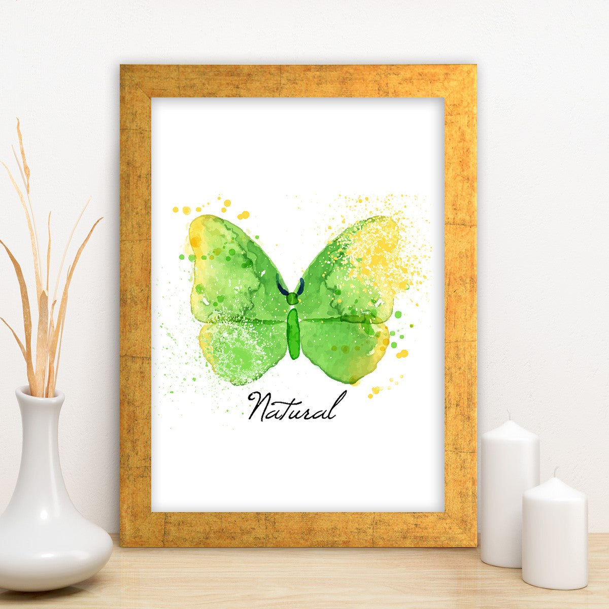 Quadro Decorativo MDF Emoldurado - Arte Multicolor 24x29cm com Moldura de Madeira 2cm