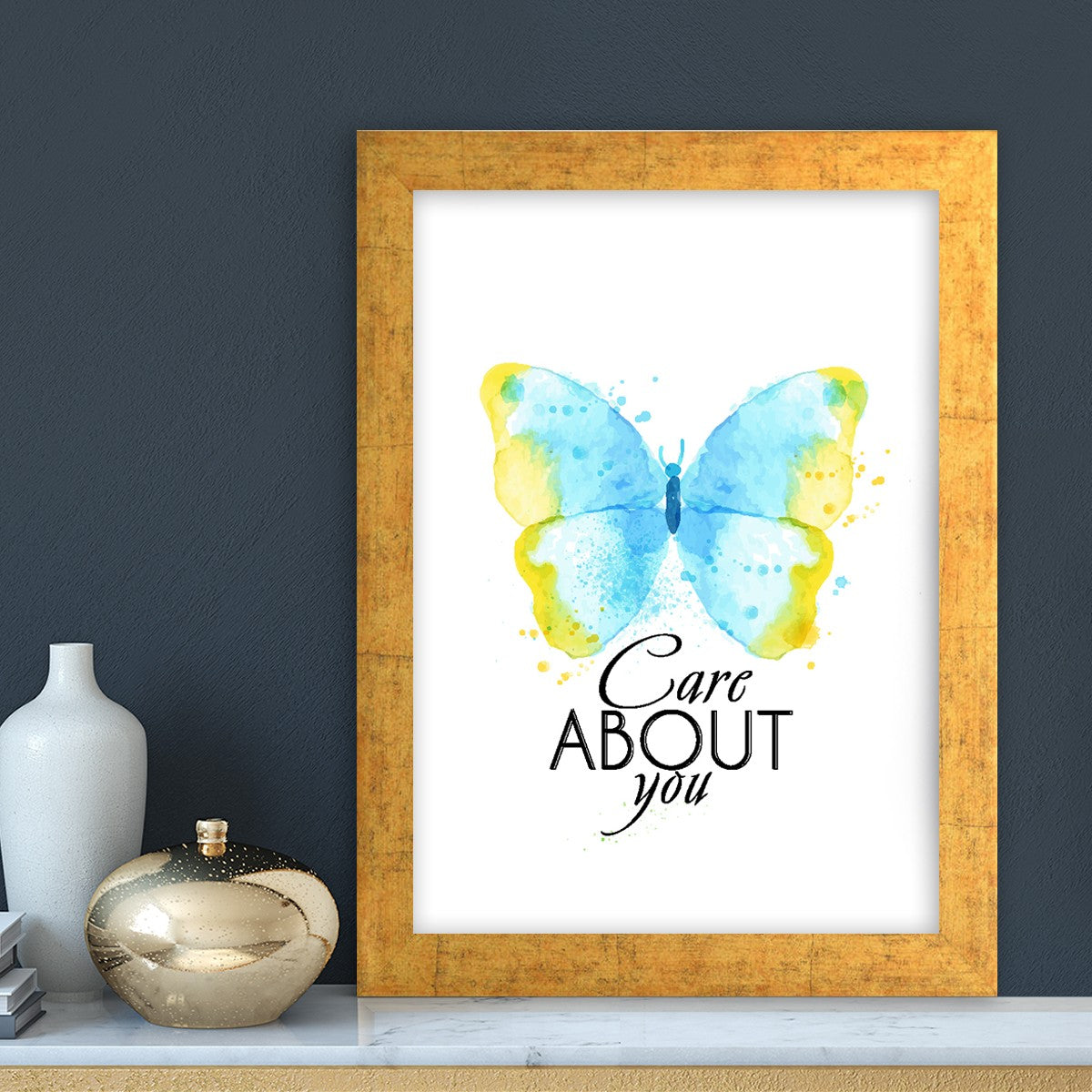 Quadro Decorativo MDF Emoldurado - Arte Multicolor 24x29cm com Moldura de Madeira 2cm