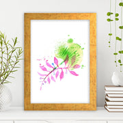 Quadro Decorativo MDF Emoldurado - Arte Multicolor 24x29cm com Moldura de Madeira 2cm