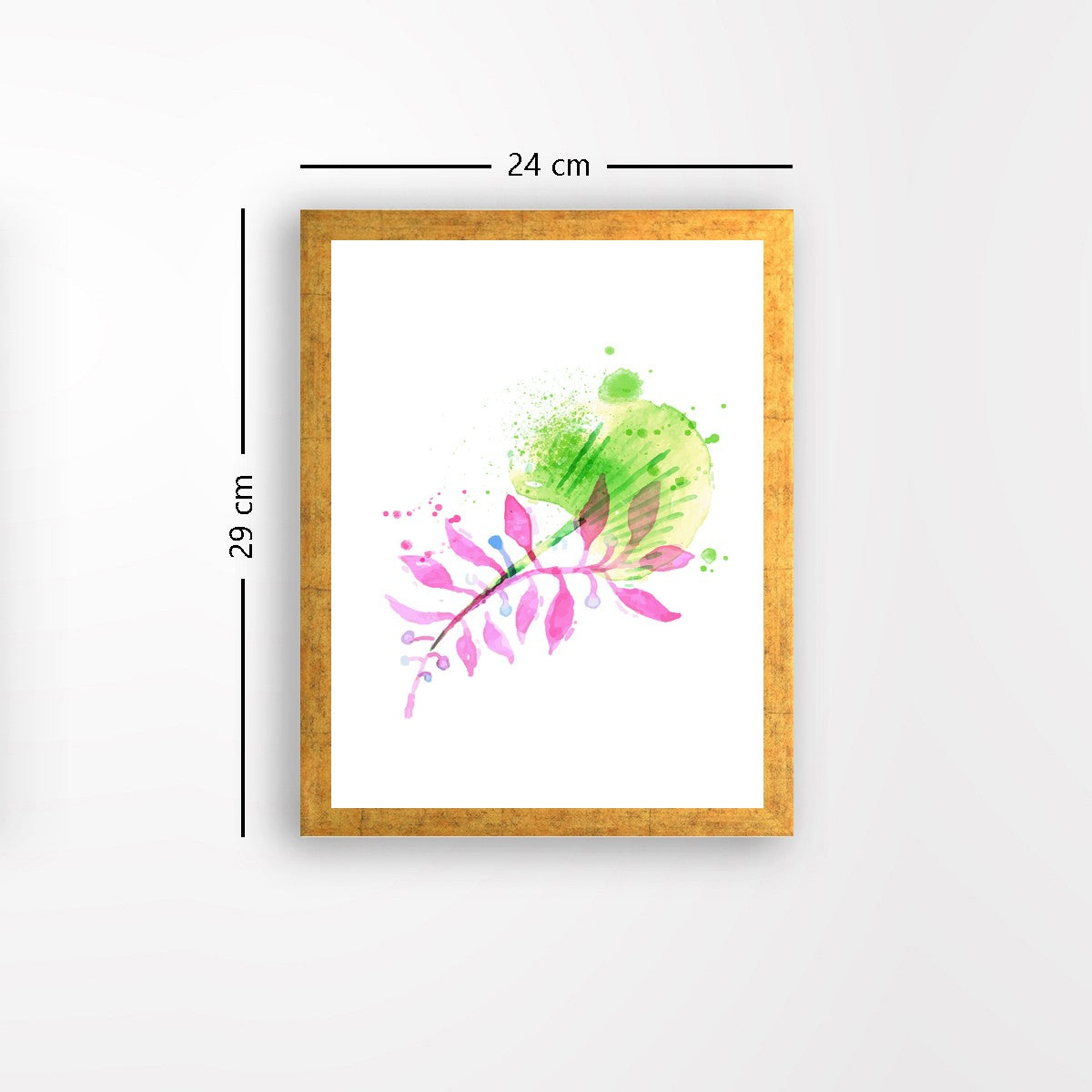 Quadro Decorativo MDF Emoldurado - Arte Multicolor 24x29cm com Moldura de Madeira 2cm