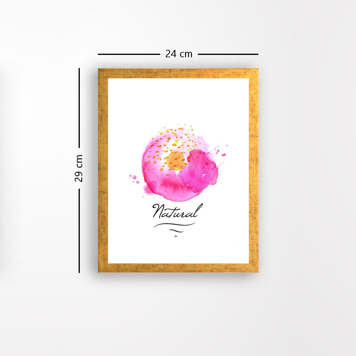 Quadro Decorativo MDF Emoldurado - Arte Multicolor 24x29cm com Moldura de Madeira 2cm