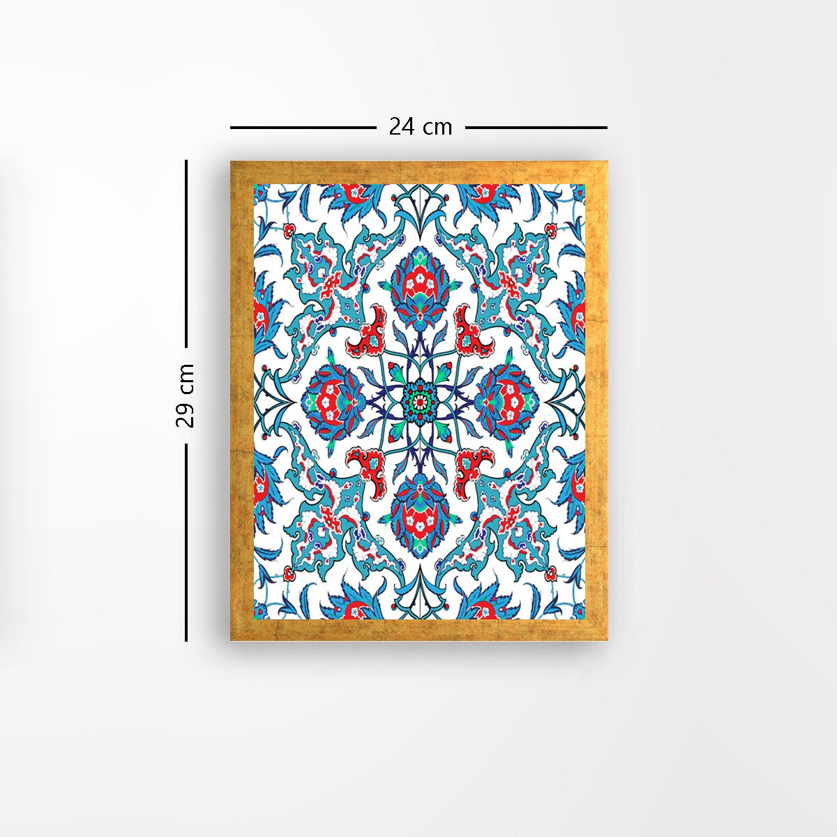 Quadro Decorativo MDF Emoldurado - Arte Multicolor 24x29cm com Moldura de Madeira 2cm