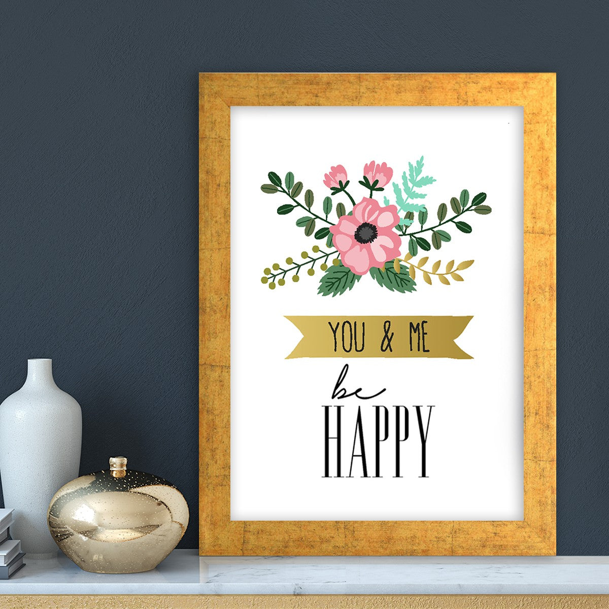 Quadro Decorativo MDF Emoldurado - Arte Multicolor 24x29cm com Moldura de Madeira 2cm