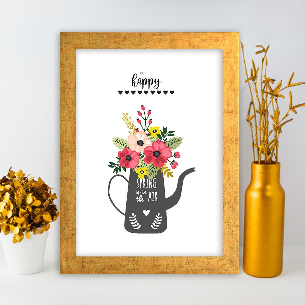 Quadro Decorativo MDF Emoldurado - Arte Multicolor 24x29cm com Moldura de Madeira 2cm