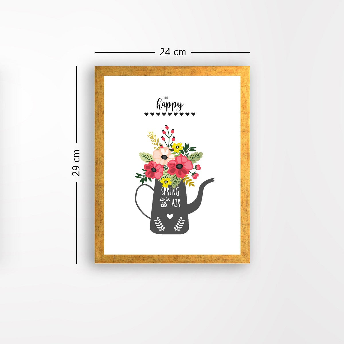 Quadro Decorativo MDF Emoldurado - Arte Multicolor 24x29cm com Moldura de Madeira 2cm