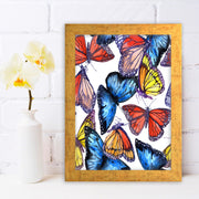 Quadro Decorativo MDF Emoldurado - Arte Multicolor 24x29cm com Moldura de Madeira 2cm