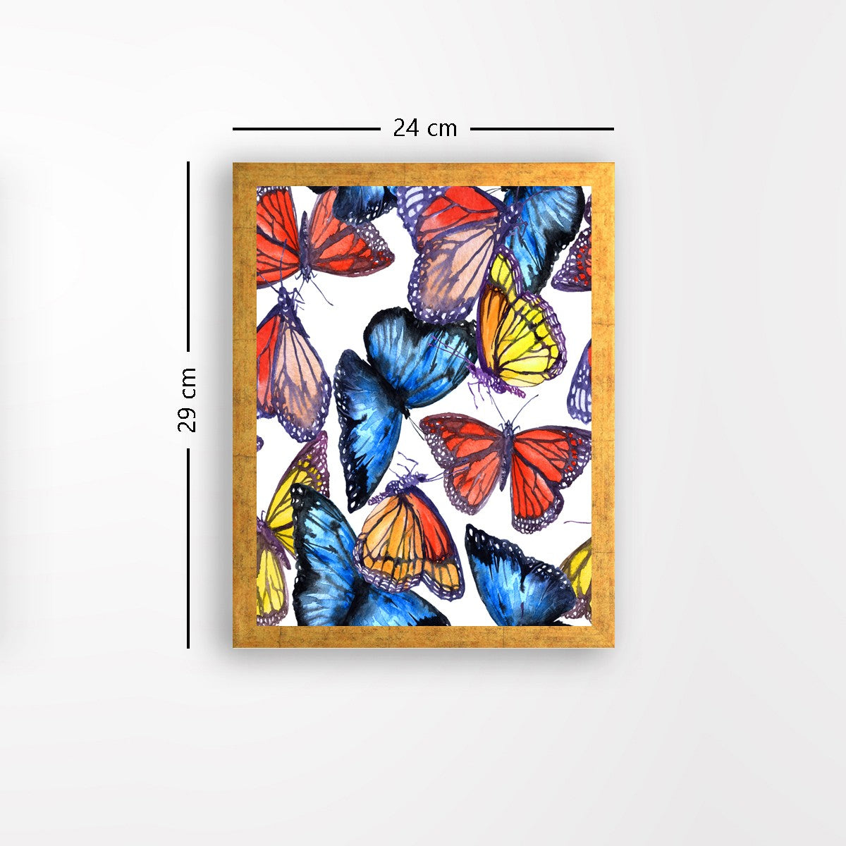 Quadro Decorativo MDF Emoldurado - Arte Multicolor 24x29cm com Moldura de Madeira 2cm