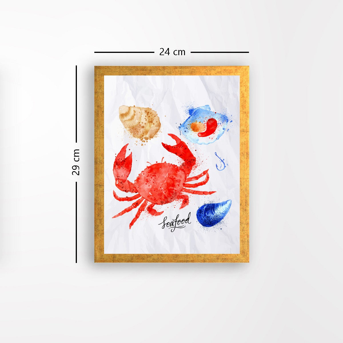 Quadro Decorativo MDF Emoldurado - Arte Multicolor 24x29cm com Moldura de Madeira 2cm