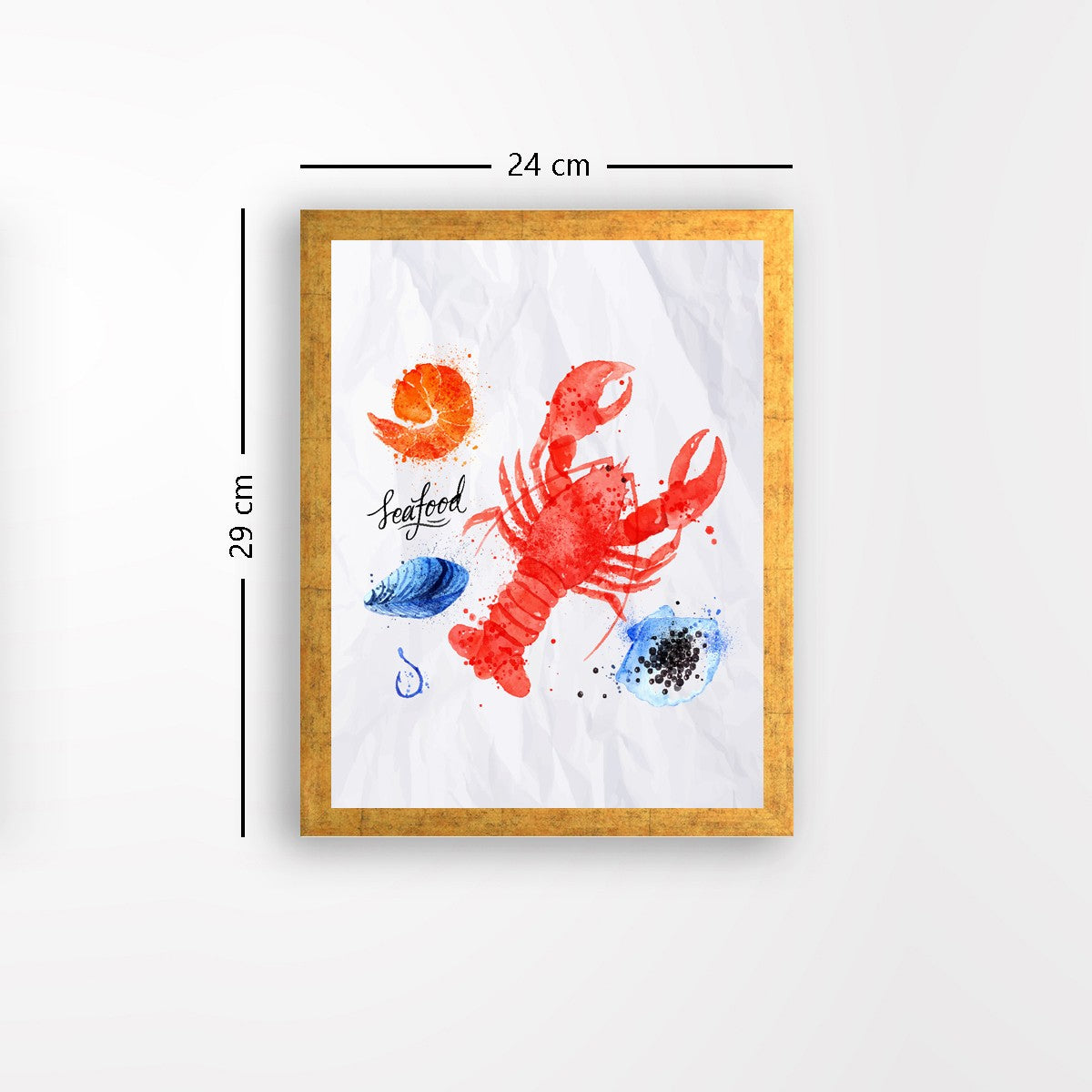 Quadro Decorativo MDF Emoldurado - Arte Multicolor 24x29cm com Moldura de Madeira 2cm