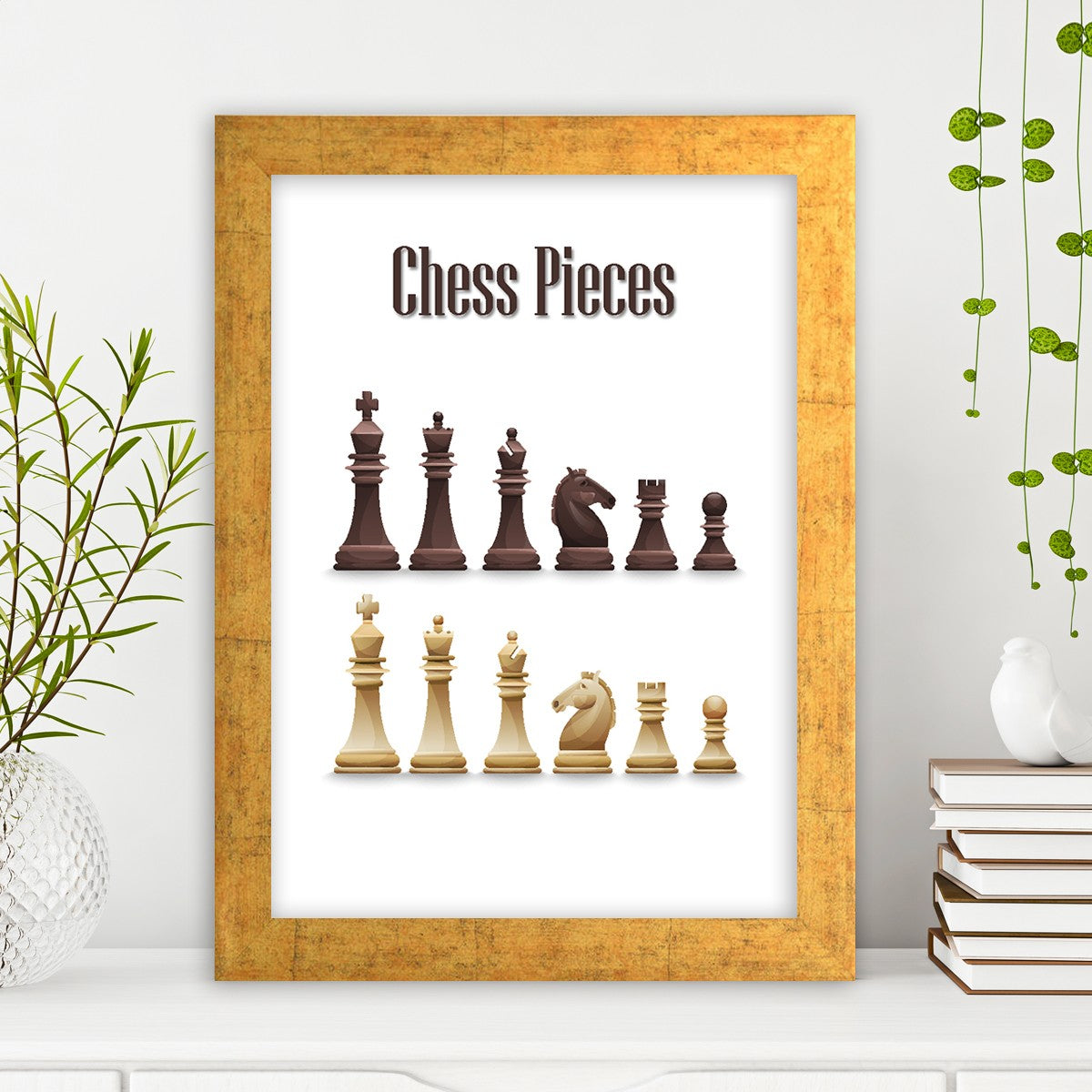 Quadro Decorativo MDF Emoldurado - Arte Multicolor 24x29cm com Moldura de Madeira 2cm