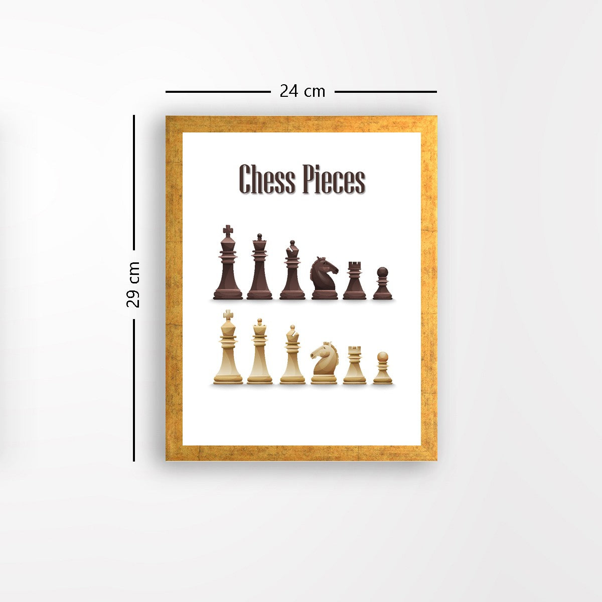 Quadro Decorativo MDF Emoldurado - Arte Multicolor 24x29cm com Moldura de Madeira 2cm