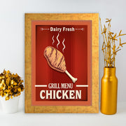 Quadro Decorativo MDF Emoldurado - Arte Multicolor 24x29cm com Moldura de Madeira 2cm